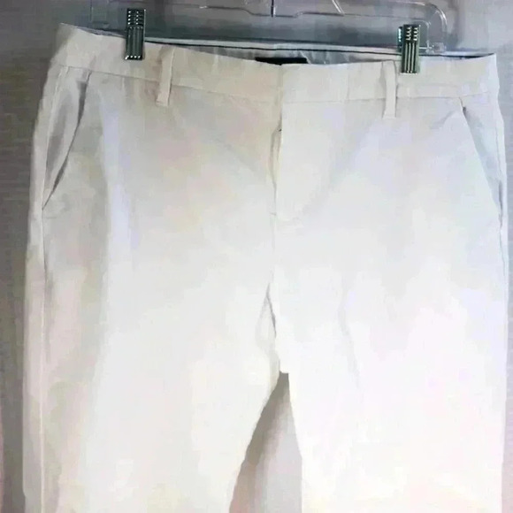 Women's Tommy Hilfiger Size 12 White flat front straight leg pants stretch - Picture 5 of 14